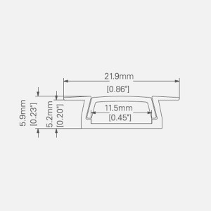 ALLUMINIO LED PROFILO-PS2206 alluminio Kit Profilo