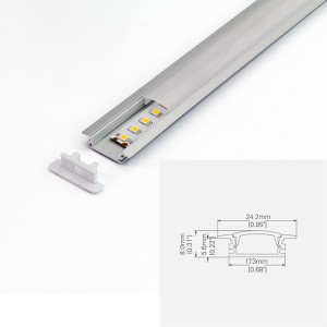 Perfil de aluminio LED PERFIL-PS2507 aluminio Kit