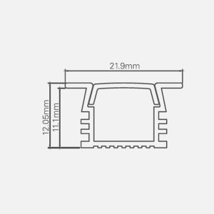 LED PROFIL-PS2212 ALUMINUM Kit profil en aluminium