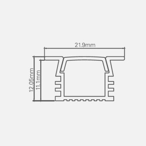 ALLUMINIO LED PROFILO-PS2212 alluminio Kit Profilo